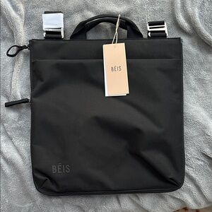 NWT BEIS Black Men's Travel Bag